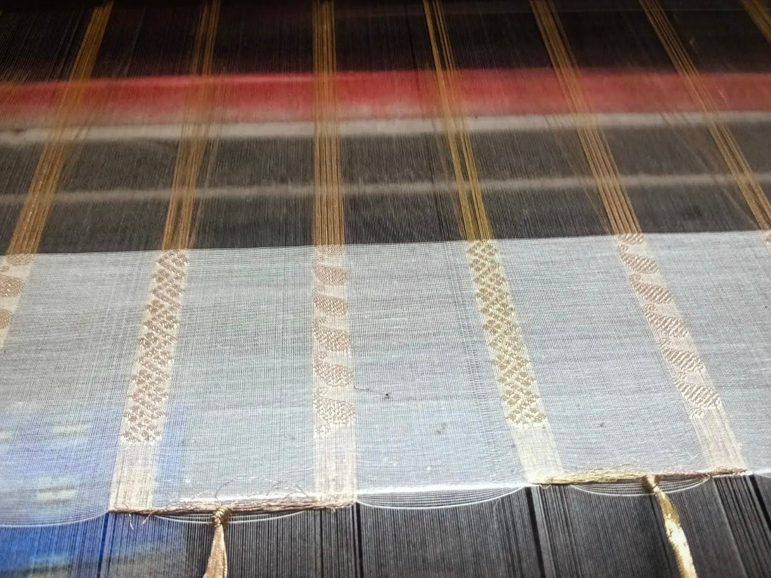 Handwoven cotton silk in Banaras/Varanasi